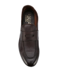 Slippers en cuir marron foncé Henderson Baracco