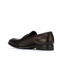 Slippers en cuir marron foncé Henderson Baracco