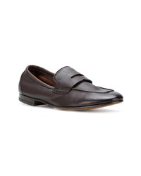 Slippers en cuir marron foncé Henderson Baracco