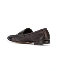 Slippers en cuir marron foncé Henderson Baracco