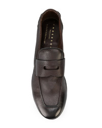 Slippers en cuir marron foncé Henderson Baracco