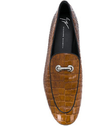 Slippers en cuir marron Giuseppe Zanotti Design
