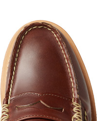 Slippers en cuir marron Yuketen