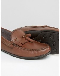 Slippers en cuir marron Frank Wright