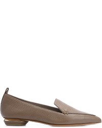 Slippers en cuir marron Nicholas Kirkwood