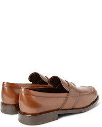 Slippers en cuir marron Tod's