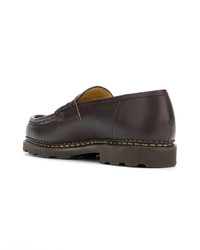 Slippers en cuir marron Paraboot