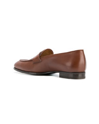 Slippers en cuir marron Barbanera