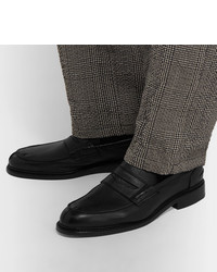 Slippers en cuir noirs Tricker's