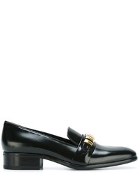 Slippers en cuir noirs Alexander McQueen