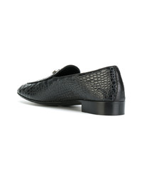 Slippers en cuir noirs Giuseppe Zanotti Design