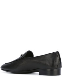 Slippers en cuir noirs Giuseppe Zanotti Design