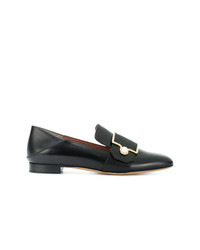 Slippers en cuir noirs Bally