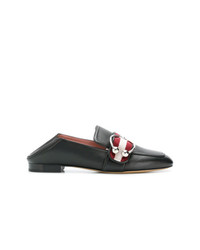 Slippers en cuir noirs Bally