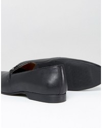 Slippers en cuir noirs Frank Wright