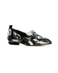 Slippers en cuir noirs Nicholas Kirkwood