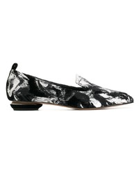 Slippers en cuir noirs Nicholas Kirkwood