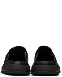 Slippers en cuir noirs Viron