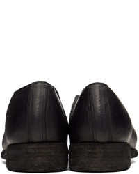 Slippers en cuir noirs Guidi