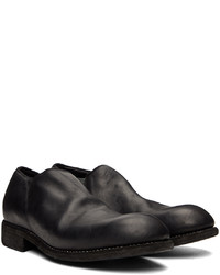 Slippers en cuir noirs Guidi