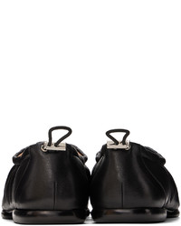 Slippers en cuir noirs Dries Van Noten