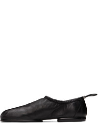 Slippers en cuir noirs Dries Van Noten