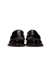 Slippers en cuir noirs Maison Margiela