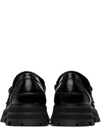 Slippers en cuir noirs Alexander McQueen