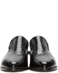 Slippers en cuir noirs Robert Clergerie