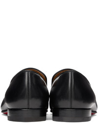 Slippers en cuir noirs Christian Louboutin