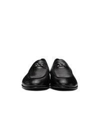 Slippers en cuir noirs Giuseppe Zanotti