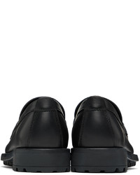 Slippers en cuir noirs Ferragamo