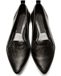 Slippers en cuir noirs Proenza Schouler