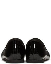 Slippers en cuir noirs Repetto