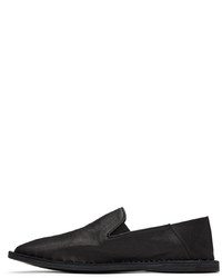 Slippers en cuir noirs Officine Creative