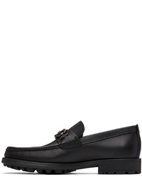 Slippers en cuir noirs Ferragamo