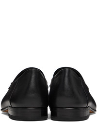 Slippers en cuir noirs Ferragamo