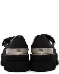 Slippers en cuir noirs Both