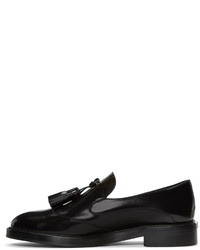 Slippers en cuir noirs Burberry