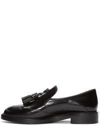 Slippers en cuir noirs Burberry