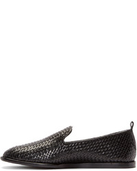 Slippers en cuir noirs H By Hudson