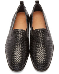 Slippers en cuir noirs H By Hudson