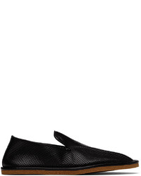 Slippers en cuir noirs Dries Van Noten