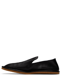 Slippers en cuir noirs Dries Van Noten