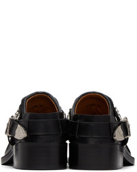 Slippers en cuir noirs Toga Virilis