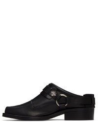 Slippers en cuir noirs Toga Virilis