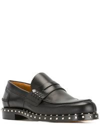 Slippers en cuir noirs Valentino Garavani