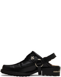 Slippers en cuir noirs Toga Virilis