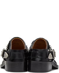 Slippers en cuir noirs Toga Virilis