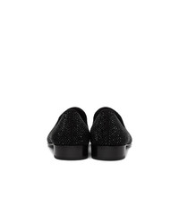 Slippers en cuir noirs Giuseppe Zanotti